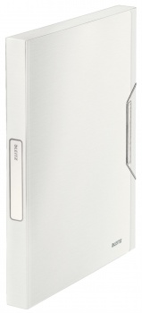 Box na dokumenty s gumičkou LEITZ STYLE - A4, arkticky biela