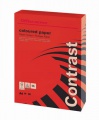 Farebný papier Office Depot Contrast - A4, intenzívna červená, 80 g, 500 listov