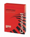 Farebný papier Office Depot Contrast- A4, intenzívna červená, 160 g, 250 listov