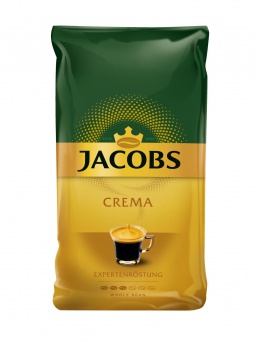 Zrnková káva Jacobs Crema, 1 kg