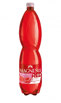 Ochutená minerálna voda Magnesia Red - malina, 6x 1,5 l, jemne perlivá