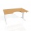 Pracovný stôl Motion Ergo, ZO, 2S, 120x70,5-120,5x90 cm, buk/biela 
