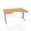 Pracovný stôl Motion Ergo, PO, 2S, 120x70,5-120,5x90 cm, buk/sivá 