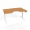 Pracovný stôl Motion Ergo, PO, 2S, 120x70,5-120,5x90 cm, jelša/biela 