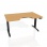 Pracovný stôl Motion Ergo, PO, 2S, 140x70,5-120,5x90 cm, buk/čierna 