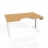 Pracovný stôl Motion Ergo, PO, 2S, 140x70,5-120,5x90 cm, buk/biela 