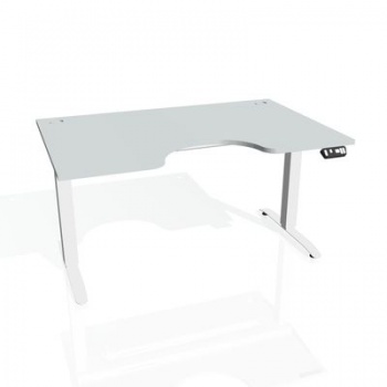Písací stôl Hobis Motion Ergo MSE 2M 1400 - sivá/biela