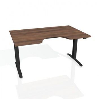 Písací stôl Hobis Motion Ergo MSE 2 1600 - orech/čierna