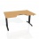 Pracovný stôl Motion Ergo, ZO, 2S, 180x70,5-120,5x90 cm, buk/čierna 