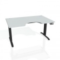 Písací stôl Hobis Motion MSE 2M 1800 - sivá/čierna