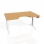 Pracovný stôl Motion Ergo, PO, 3S, 140x61-128x90 cm, buk/biely 