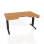 Pracovný stôl Motion Ergo, PO, 3S, 140x61-128x90 cm, jelša/čierna 
