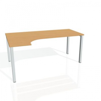 Písací stôl Hobis Uni UE 1800 P - buk/sivá
