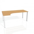 Písací stôl Hobis Uni UE 1800 P - buk/biela