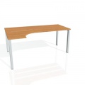 Písací stôl Hobis Uni UE 1800 P - jelša/sivá