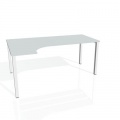 Písací stôl Hobis Uni UE 1800 P - sivá/biela
