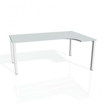 Písací stôl Hobis Uni UE 1800 L - sivá/biela