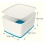Úložný box vekom Leitz MyBox WOW - plastový, veľkosť L, biely/modrý