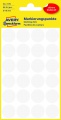 Samolepiace guľaté etikety Avery Zweckform - biela, priemer 18 mm, 96 ks