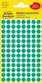 Samolepiace guľaté etikety Avery Zweckform - zelená, priemer 8 mm, 416 ks