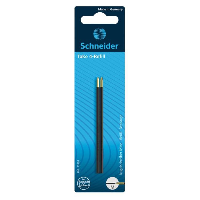 schneider Náplň do guľôčkového pera Take 4 čierna 2ks