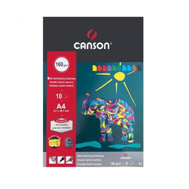 canson Farebné výkresy - blok A4, mix 10 farieb, 160g, `Šport`