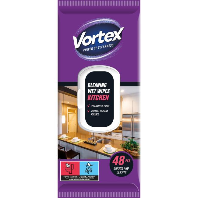 vortex Vlhčené utierky do kuchyne, 48 ks
