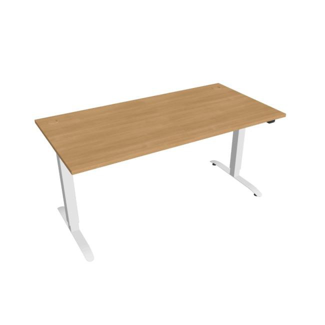 Hobis Pracovný stôl Motion, ZO, 2S, 160x70,5-120,5x80 cm, dub/biela