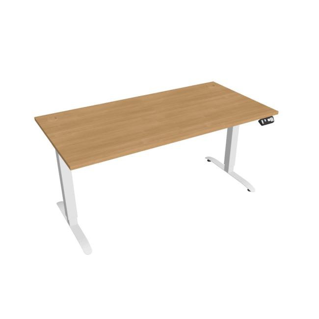 Hobis Pracovný stôl Motion, PO, 2S, 160x70,5-120,5x80 cm, dub/biela