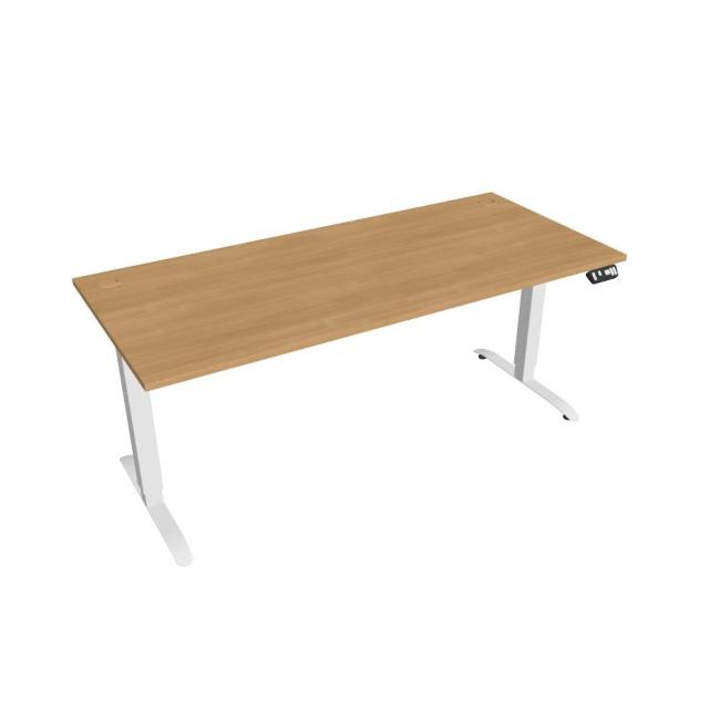 Hobis Pracovný stôl Motion, PO, 2S, 180x70,5-120,5x80 cm, dub/biela