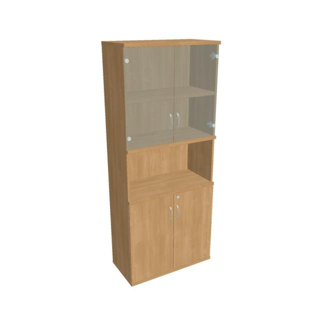 Hobis Policová skriňa Strong, zámok, 80x192x40 cm, dub/dub