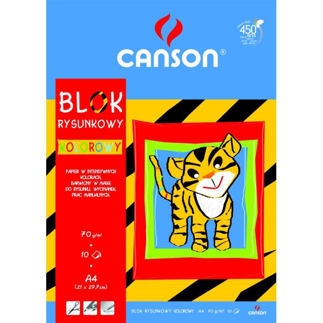 canson Farebný papier A4, mix 10 farieb, 80g `Škola`