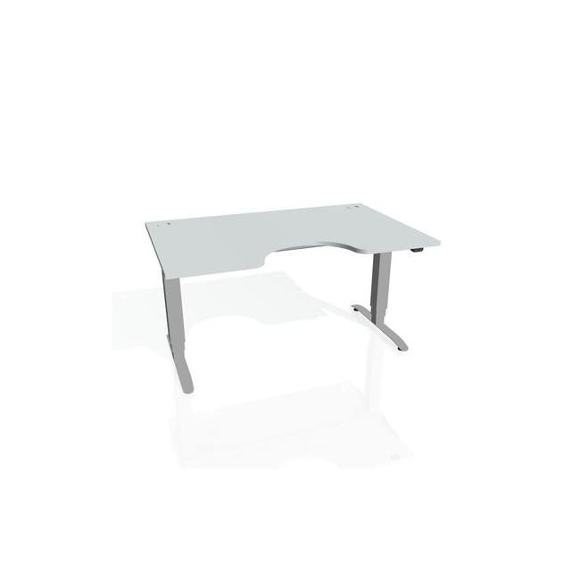 Hobis Pracovný stôl Motion Ergo, ZO, 3S, 120x61-128x90 cm, sivá/sivá