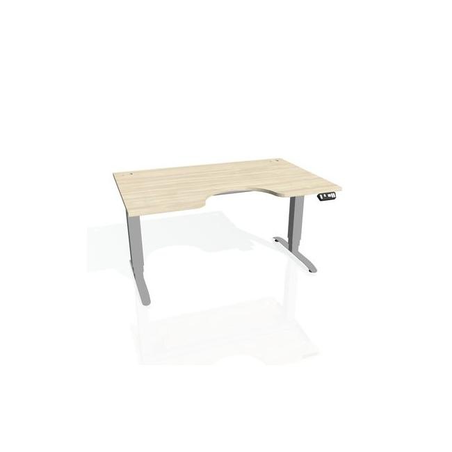 Hobis Pracovný stôl Motion Ergo, PO, 3S, 120x61-128x90 cm, agát/sivá