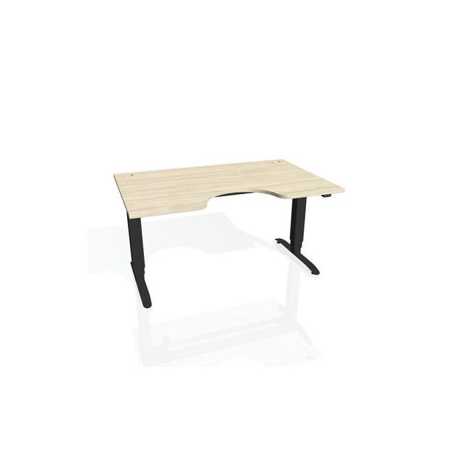Hobis Pracovný stôl Motion Ergo, ZO, 3S, 140x61-128,x90 cm, agát/čierna