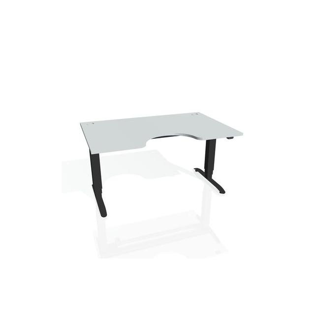 Hobis Pracovný stôl Motion Ergo, ZO, 3S, 140x61-128,x90 cm, sivá/čierna