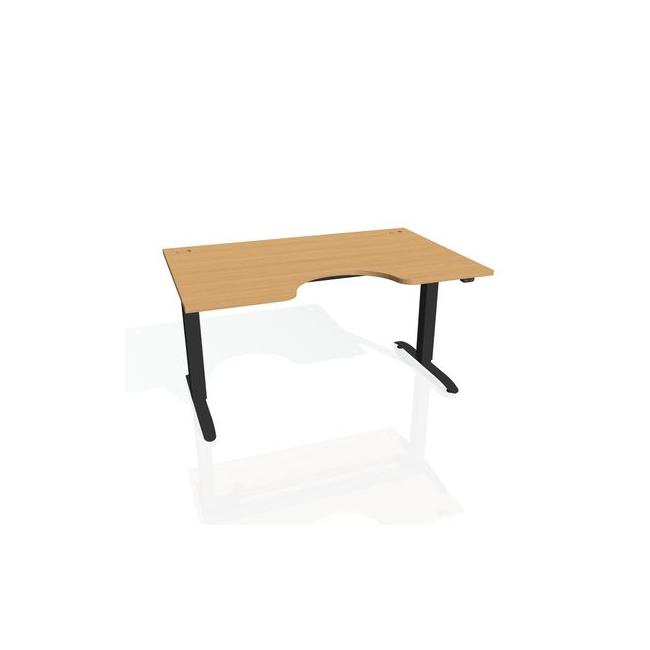 Hobis Pracovný stôl Motion Ergo, ZO, 2S, 180x70,5-120,5x90 cm, buk/čierna