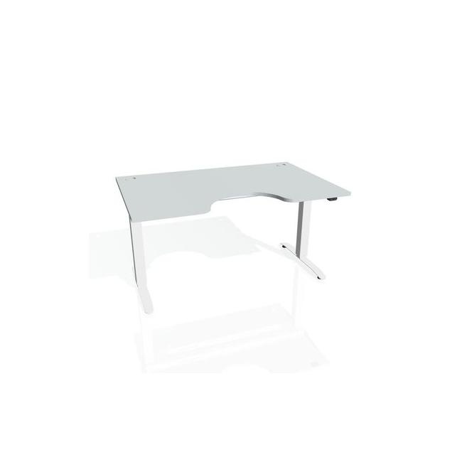 Hobis Pracovný stôl Motion Ergo, ZO, 2S, 180x70,5-120,5x90 cm, sivá/biela