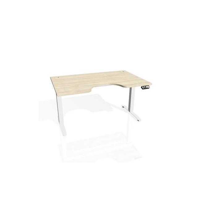 Hobis Pracovný stôl Motion Ergo, PO, 2S, 180x70,5-120,5x90 cm, agát/biela