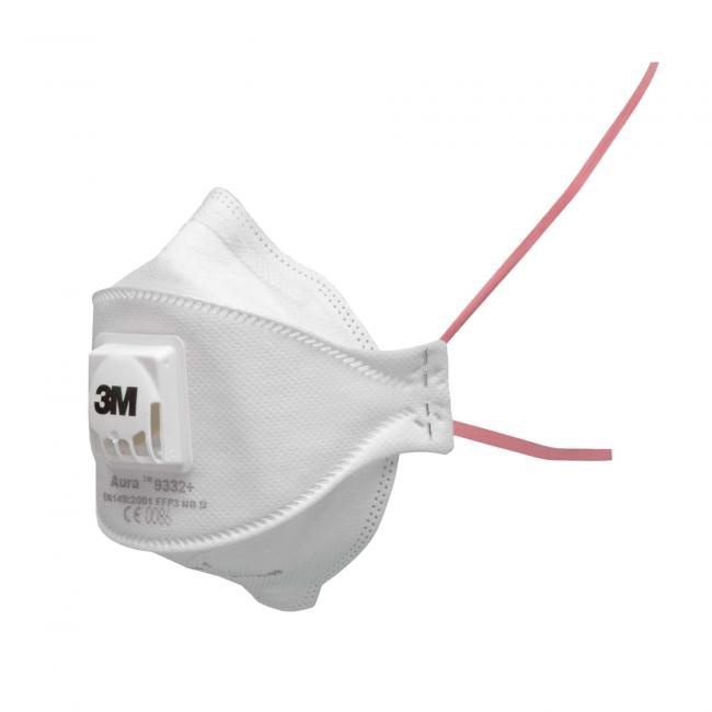Časticový respirátor FFP3 Aura 9332+ s výdychovým ventilom 3M™ Aura™ Respirátor s filtrom častíc...