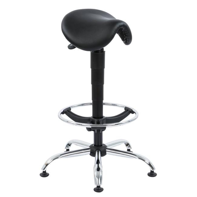 Antares Pracovná stolička 1290 T SELLA s klzákmi +výškovo nastaviť. extend, čierna