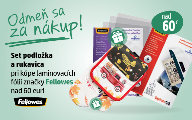 Set podložka a rukavica pri kúpe laminovacích fólii!