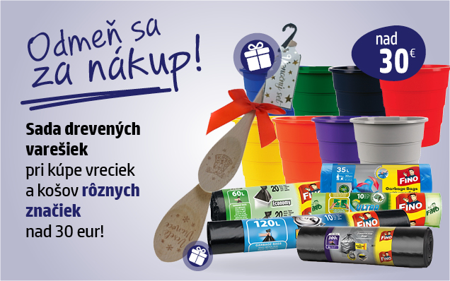Sada drevených varešiek pri kúpe vriec a košov!