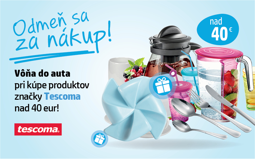 Vôňa do auta pri kúpe produktov Tescoma!